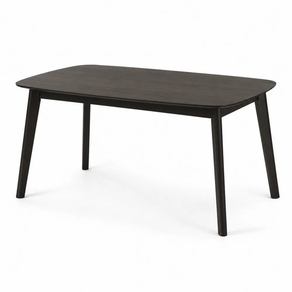 Tavolo da pranzo in legno massello marrone scuro 150x90 cm