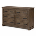 Cassettiera in legno con 6 cassetti Marrone
