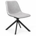 Sedia da pranzo in similpelle con gambe in metallo